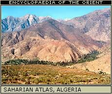 The Saharan Atlas mountains, here in Algeria.