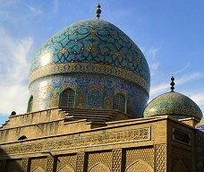 Beautiful Iranian-style mosque on Rashid Street. Baghdad, Iraq (photo 2001).