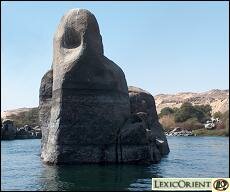 Characteristic stone just below the 1st Cataratact. Aswan, Egypt.