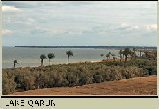 Lake Qarun marks the northern end of Fayoum oasis, Egypt.