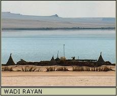 The artificial lakes in the Wadi Rayyan, Fayoum, Egypt.