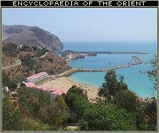 The 'burnt' beach of Al-Hoceima, Morocco.