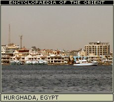 New hotel complexes run for kilometres south of original Hurghada, Egypt.
