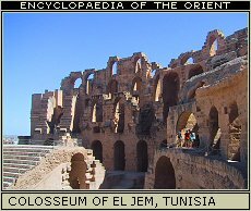 The Roman colusseum at El Jem, Tunisia.