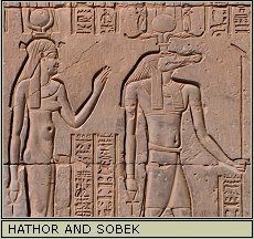 Kom Ombo: Hathor and Sobek.