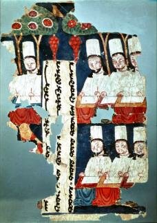 Elicti writing, from a Manichaean book, Turfan oasis, Turkestan.