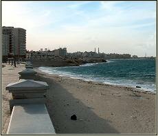 Gharum, the town beach of Marsa Matruh, Egypt.