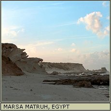 Rocks of Cleopatra beach, Marsa Matruh, Egypt.