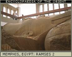 The lying statue of Ramses 2. Memphis, Egypt.