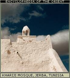 Country mosque in typical style of Jerba island, Tunisia.