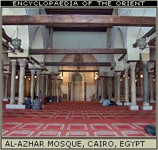 Main prayer hall of the Umayyad Mosque, Damascus, Syria.
