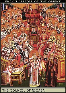 Artistic representation of the First Council of Nicaea.