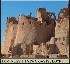 Ruined fortress in Siwa Oasis, Egypt