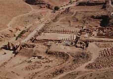 Overlooking the temple areas of Petra centre. Petra, Jordan