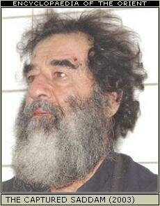 Saddam Hussein during the trials that ended with a death penalty.