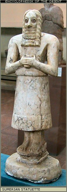 Statuette, most likely depicting a male god. Found in one of the temples in the Diyalah region, ca. 2600-2400 BCE.