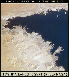 The construction of the canal leading water to the Toshka lakes, Egypt.