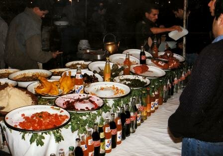 Food stalls at the Jemaa l-Fna, Marrakech, Morocco
